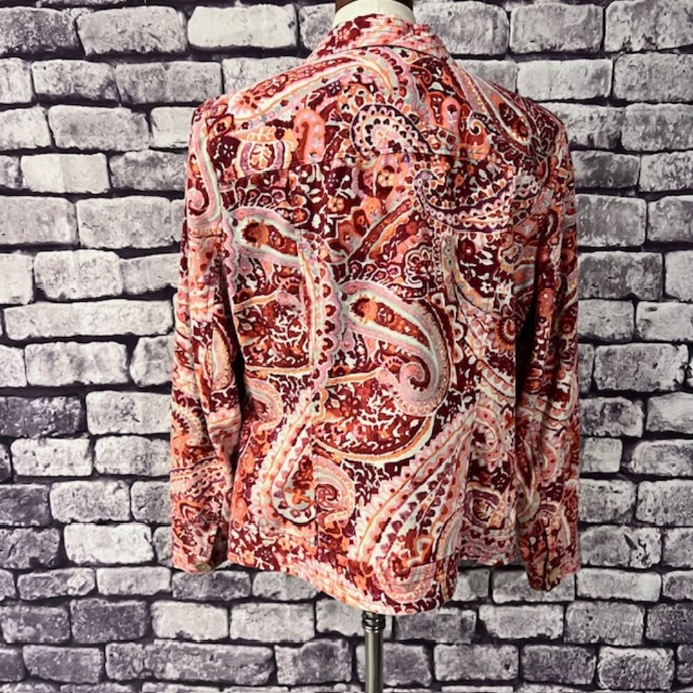 Coldwater Creek Multicolored Button Down Jacket S… - image 6